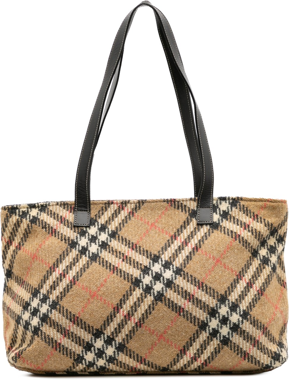 Burberry Supernova Check Wool Tote Bruin