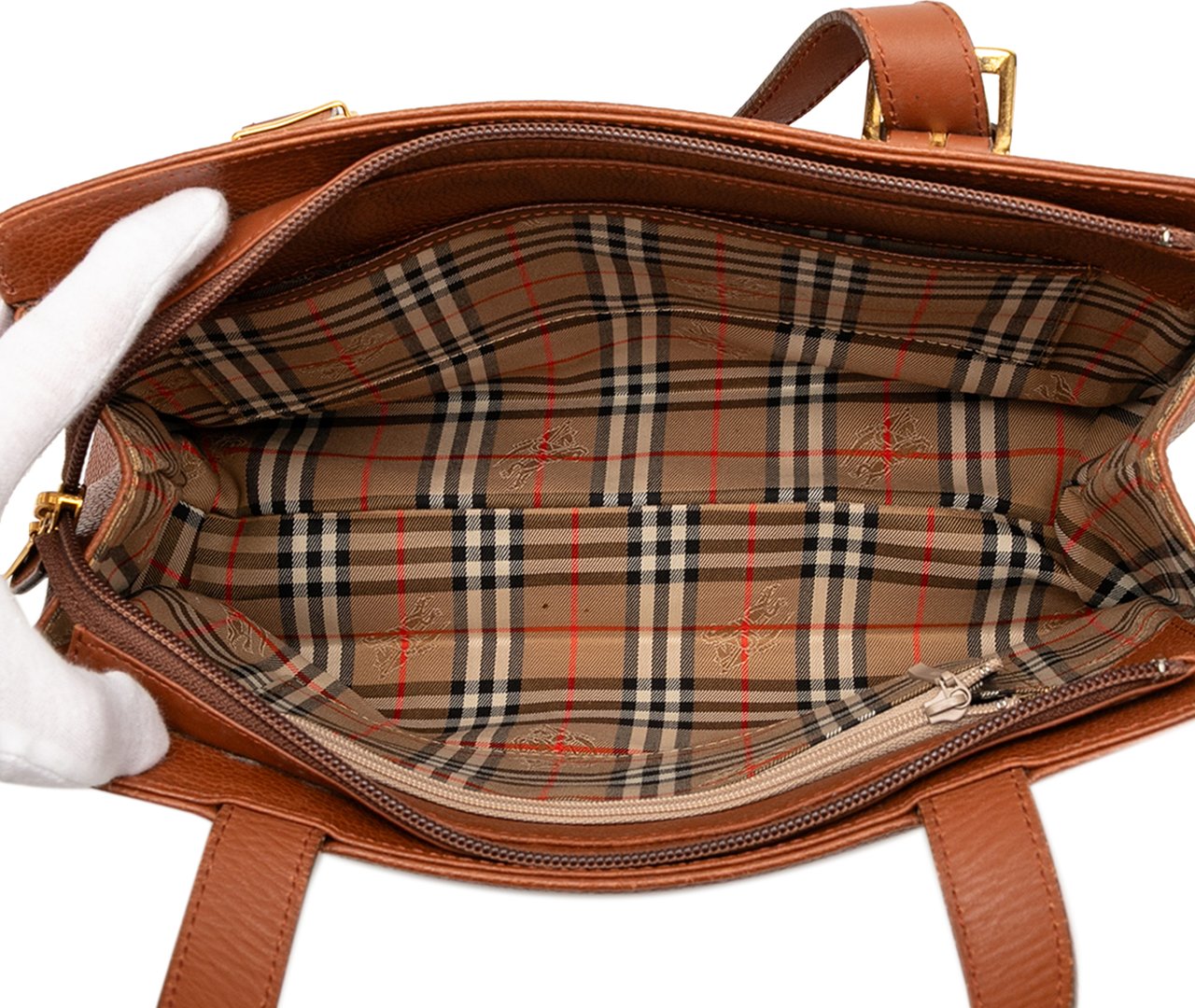 Burberry Leather Handbag Bruin