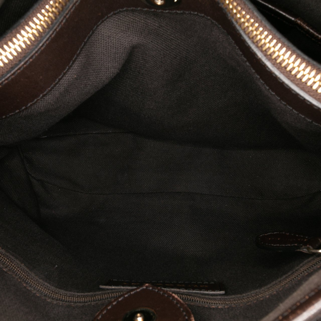 Burberry Haymarket Check Coated Canvas Satchel Bruin