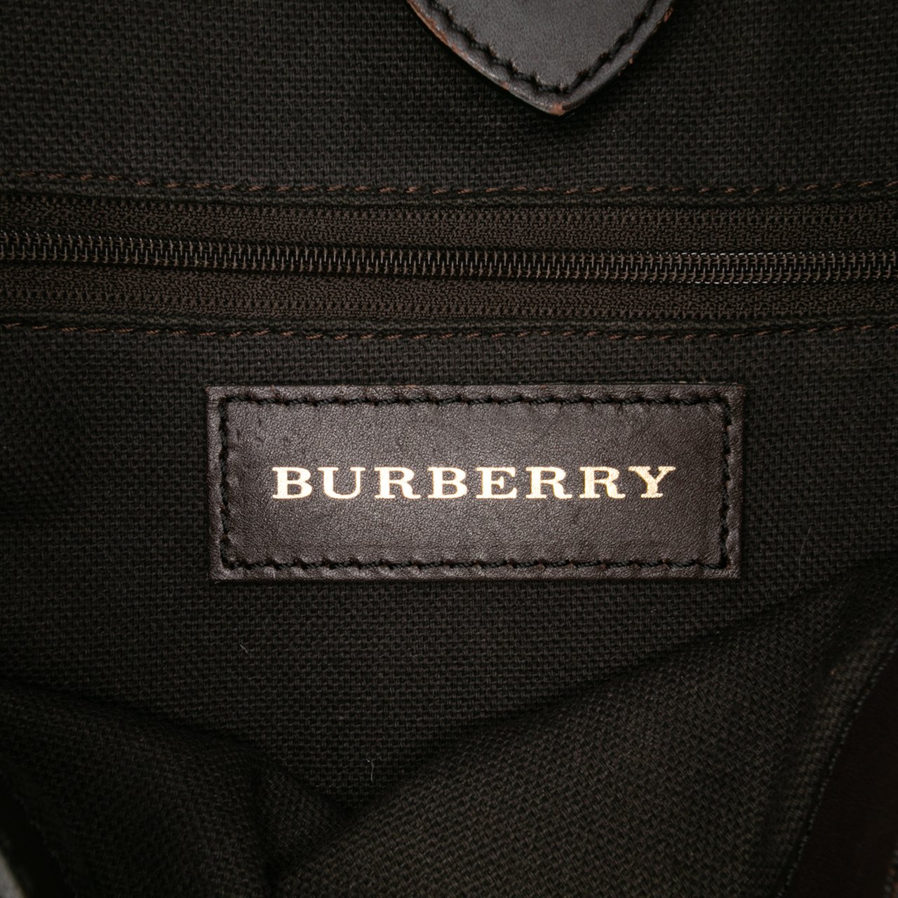 Burberry Haymarket Check Coated Canvas Satchel Bruin