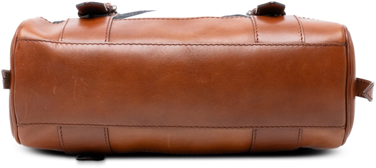 Burberry Mega Check Canvas Marston Tote Bruin