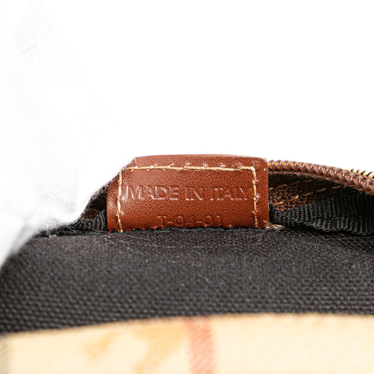 Burberry Haymarket Check Canvas Crossbody Bruin