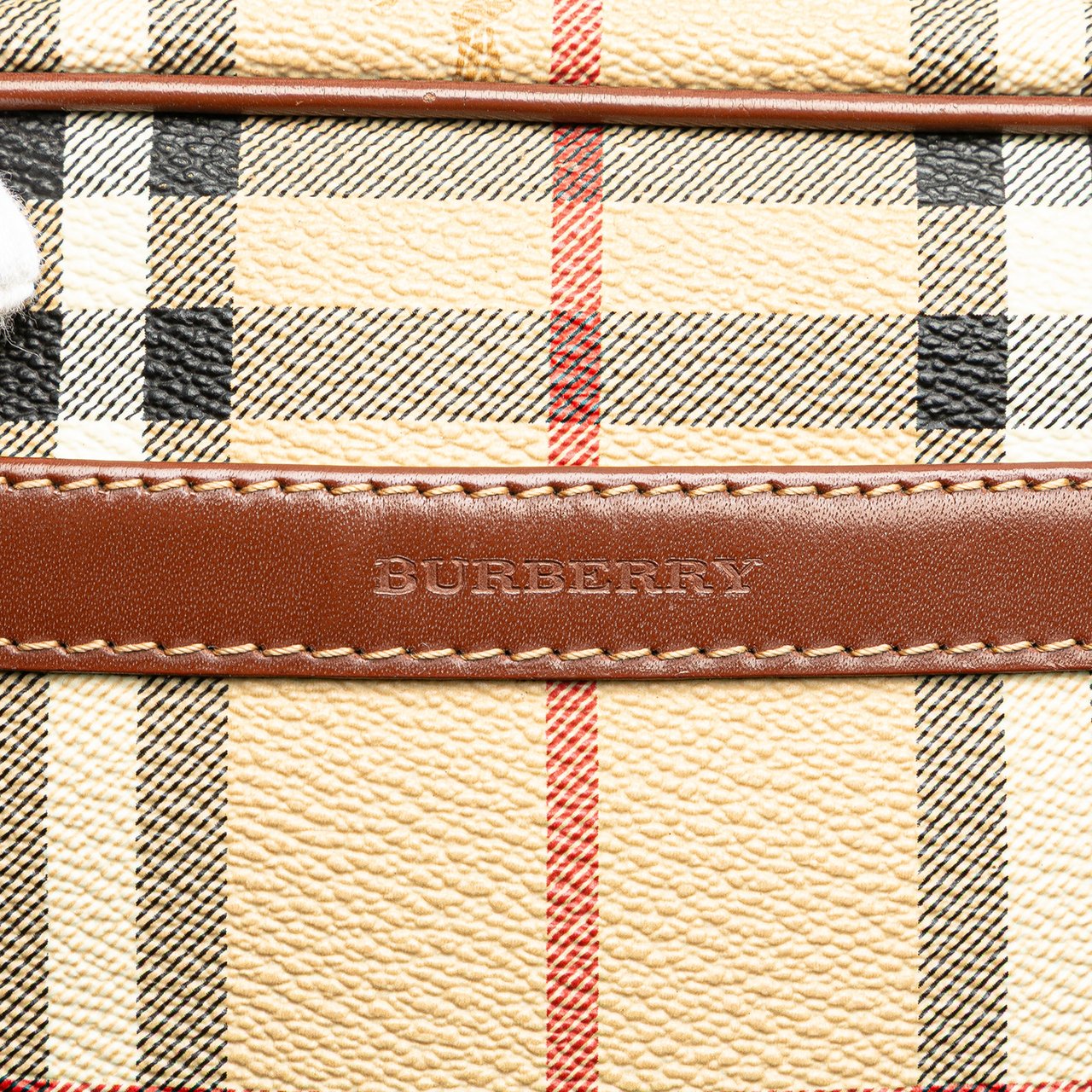 Burberry Haymarket Check Canvas Crossbody Bruin