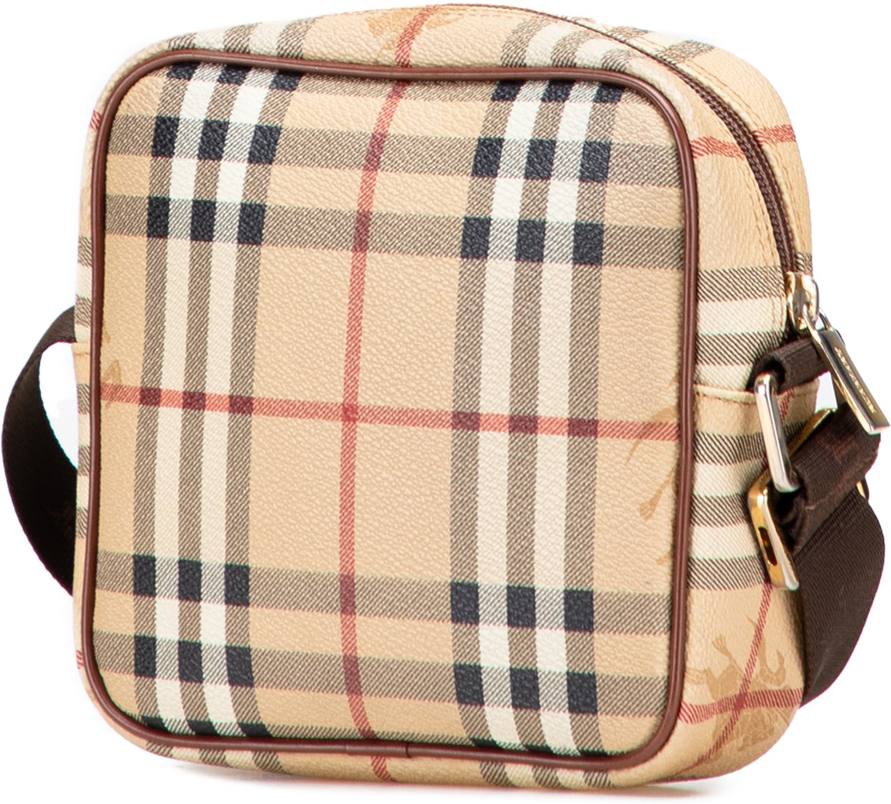 Burberry Haymarket Check Canvas Crossbody Bruin