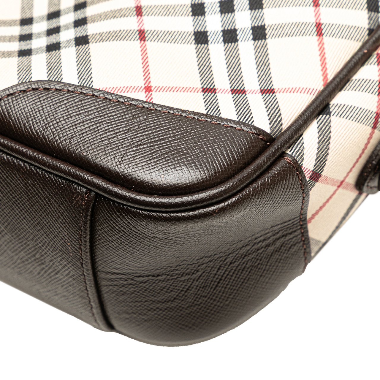 Burberry Nova Check Canvas Crossbody Bruin