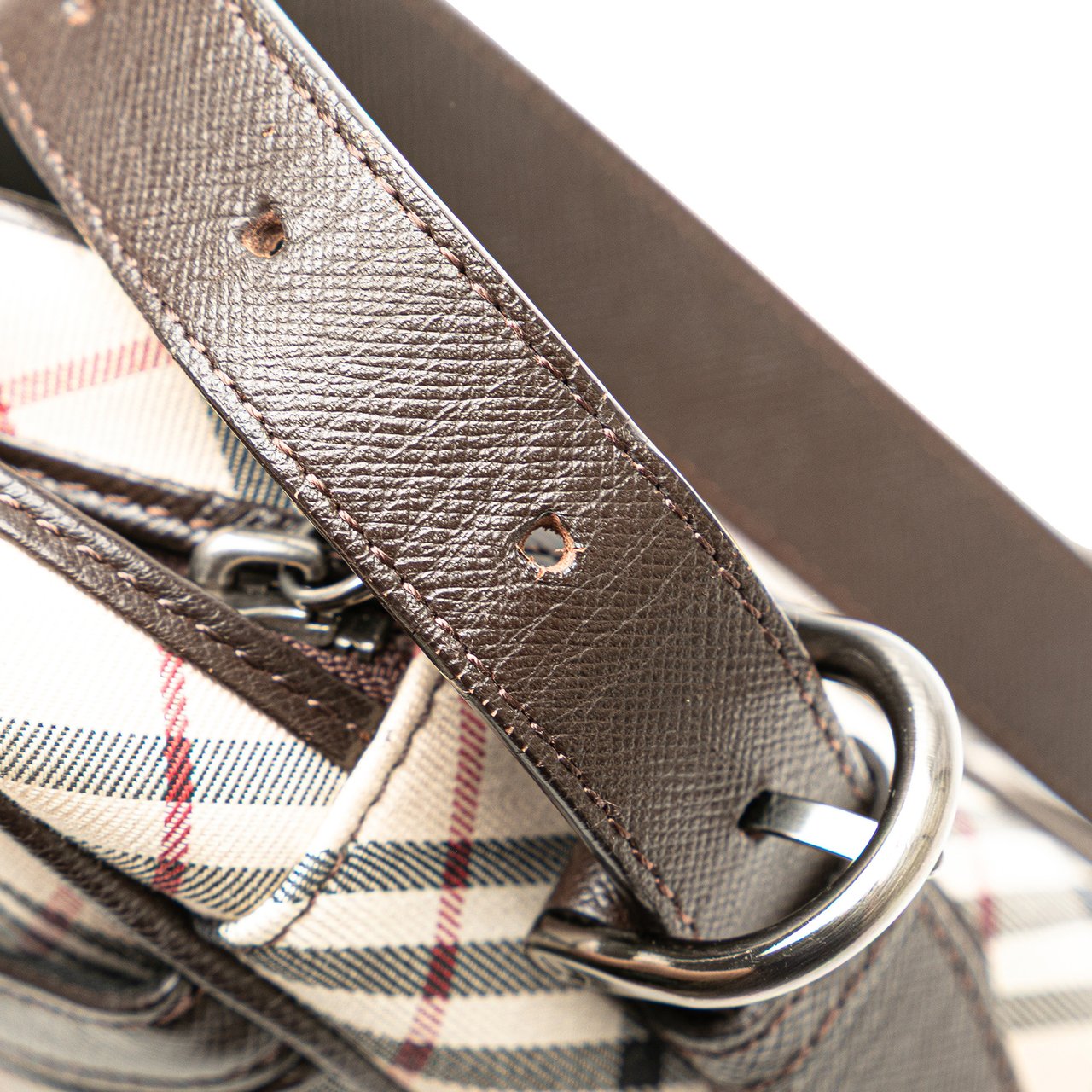 Burberry Nova Check Canvas Crossbody Bruin