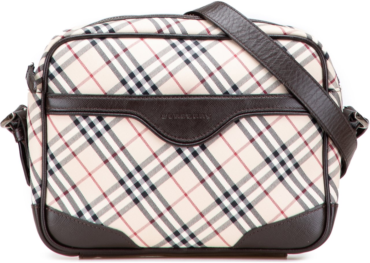 Burberry Nova Check Canvas Crossbody Bruin