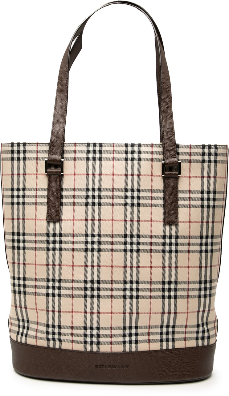 Burberry House Check Canvas Tote Bruin