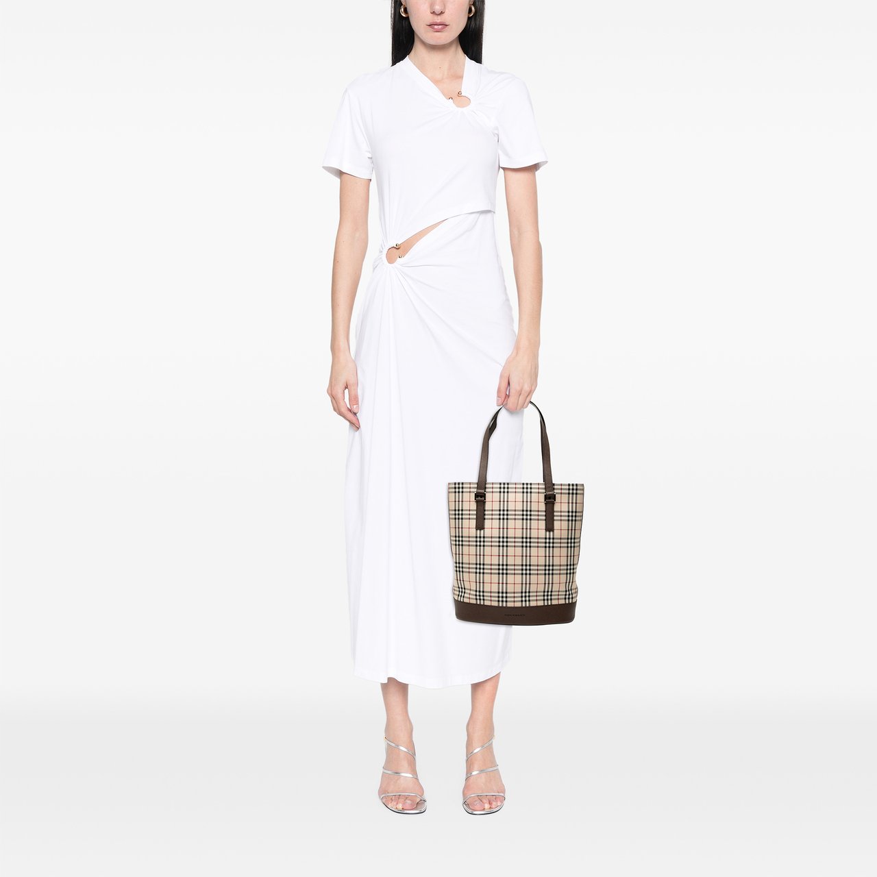 Burberry House Check Canvas Tote Bruin