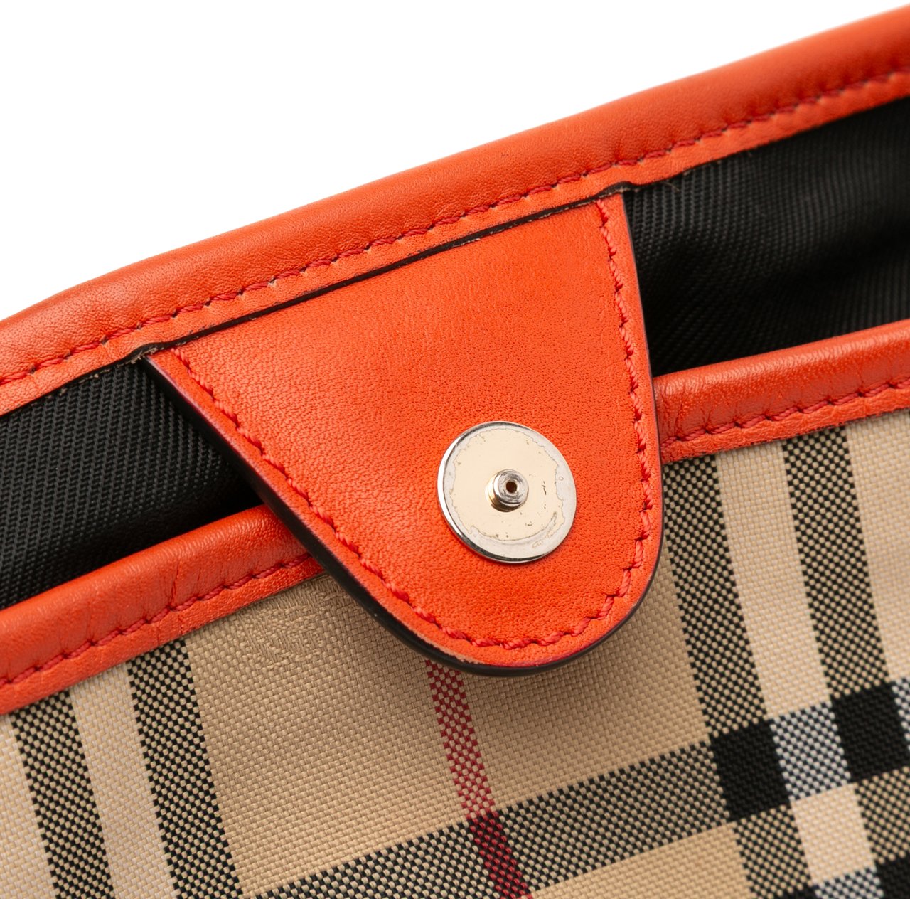Burberry Small Haymarket Check Canvas and Leather Canterbury Tote Bruin