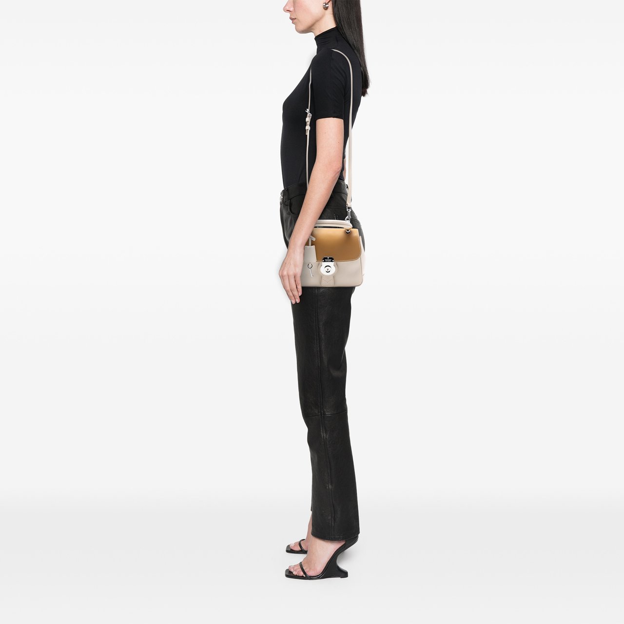 Burberry Small Grained Calfskin DK88 Top Handle Bag Bruin