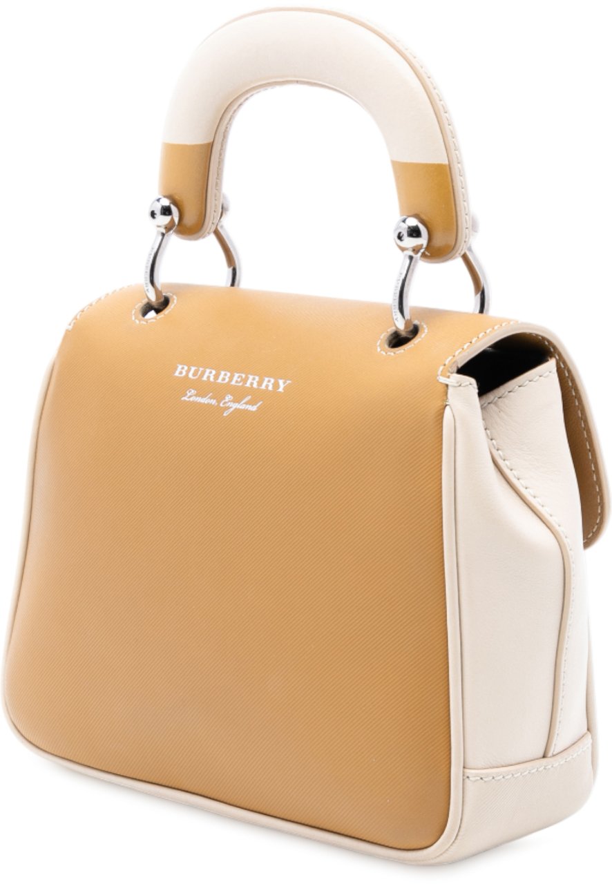 Burberry Small Grained Calfskin DK88 Top Handle Bag Bruin