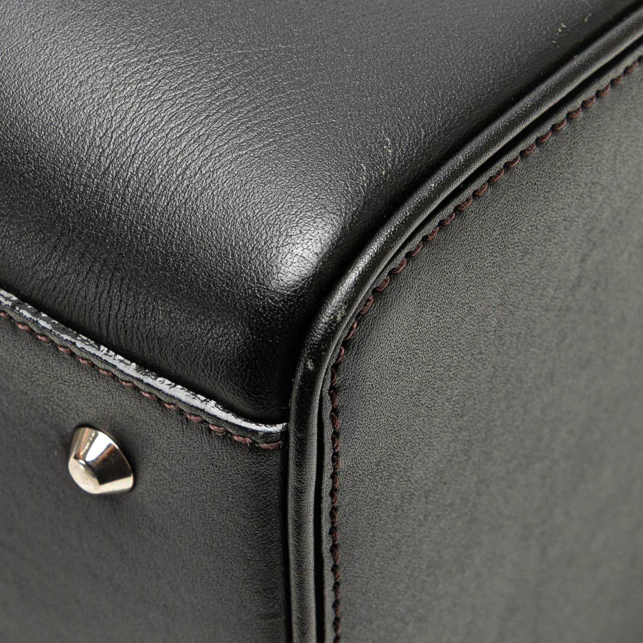 Burberry Leather Boston Bag Zwart