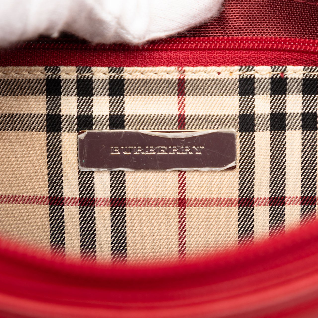 Burberry Leather Shoulder Bag Rood