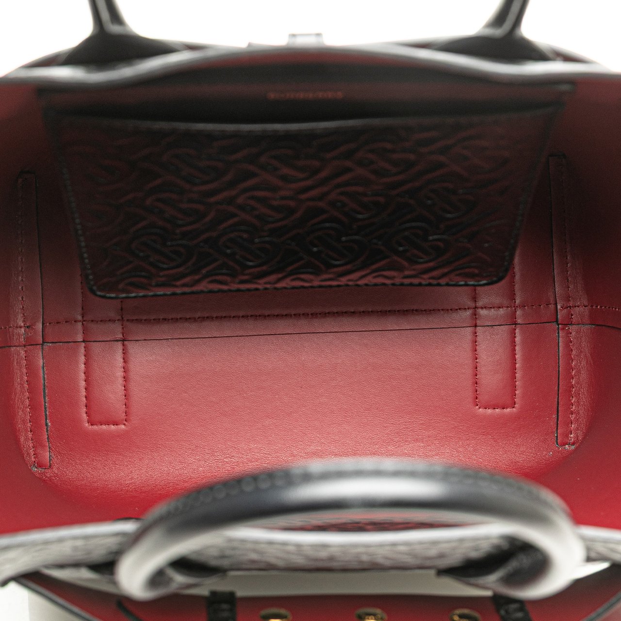 Burberry Small TB Monogram Embossed Leather Belt Bag Zwart