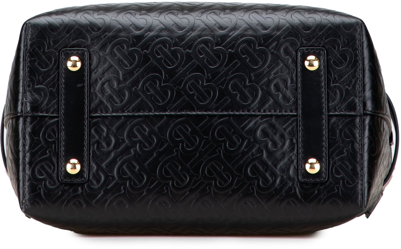 Burberry Small TB Monogram Embossed Leather Belt Bag Zwart