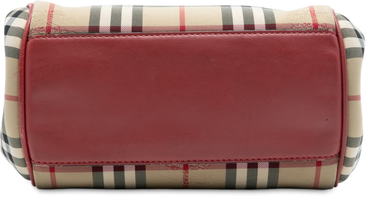 Burberry Small Haymarket Check Canvas Canterbury Tote Bruin