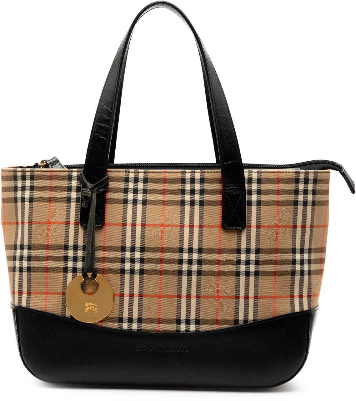 Burberry Haymarket Check Canvas Tote Bruin