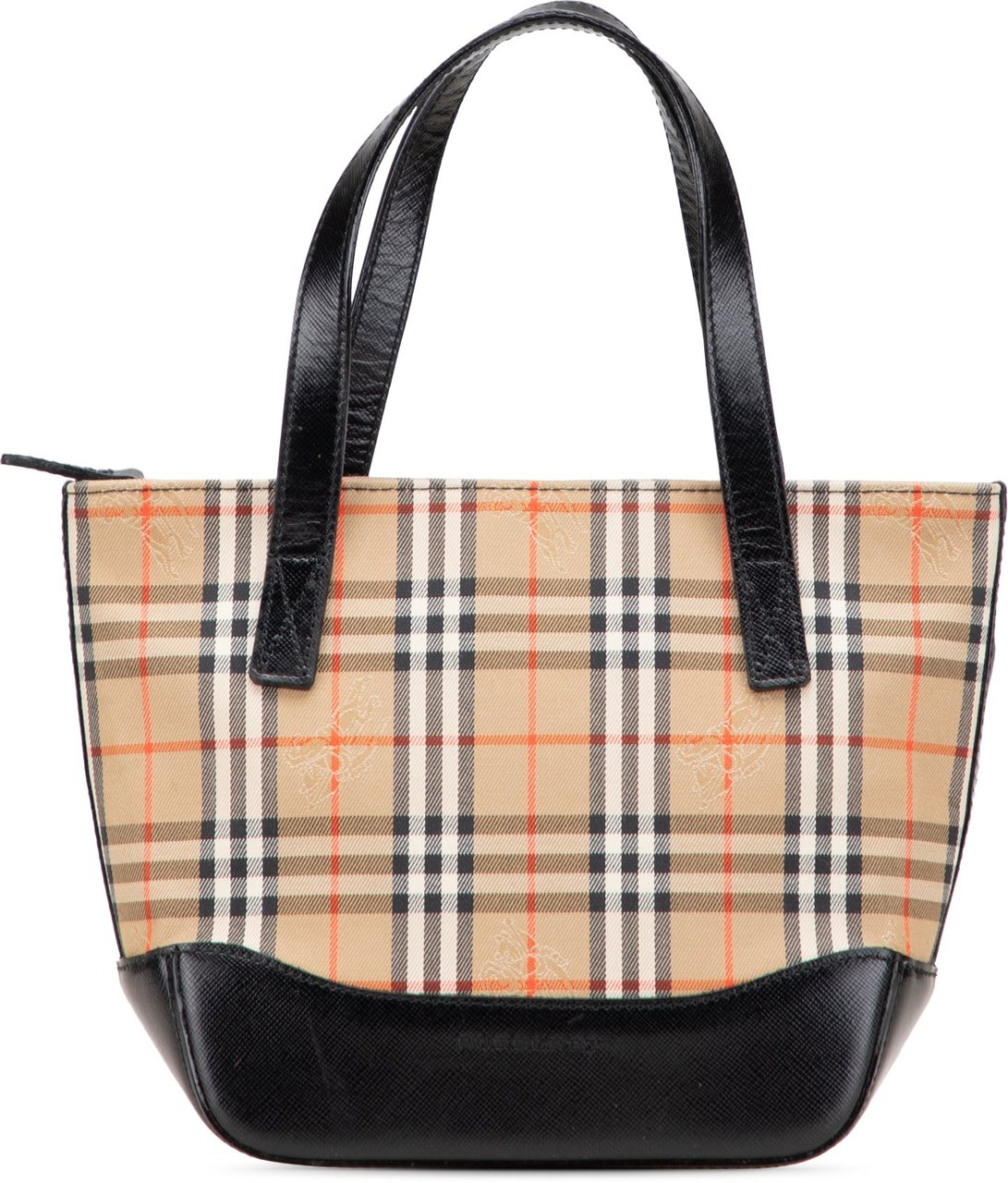 Burberry Haymarket Check Canvas Handbag Bruin