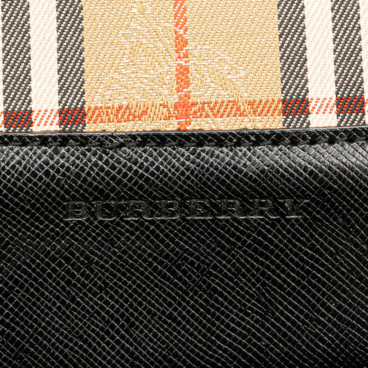 Burberry Haymarket Check Canvas Handbag Bruin