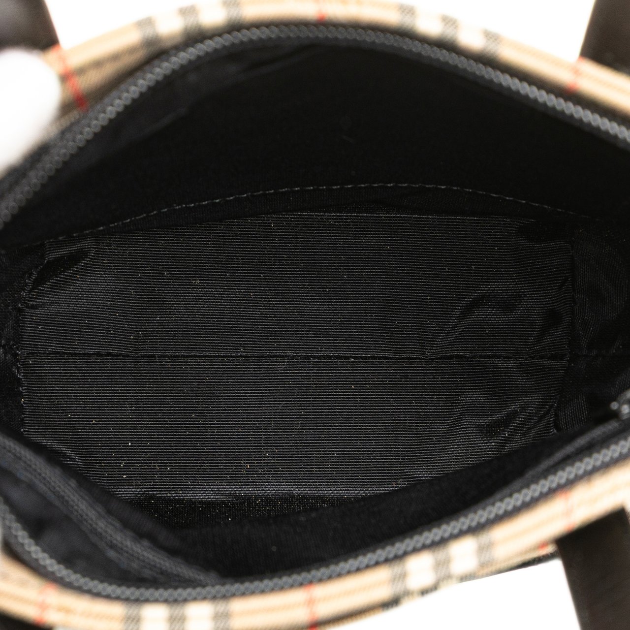 Burberry Haymarket Check Canvas Handbag Bruin