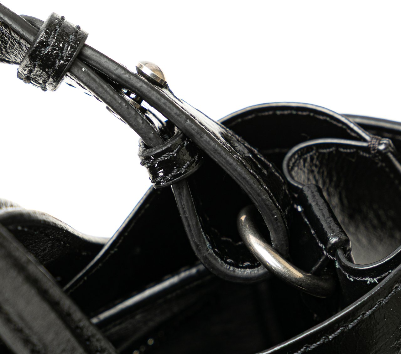 Burberry Small Soft Calfskin Banner Satchel Zwart