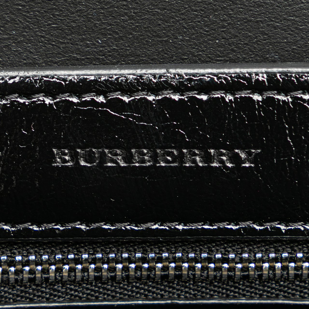 Burberry Small Soft Calfskin Banner Satchel Zwart
