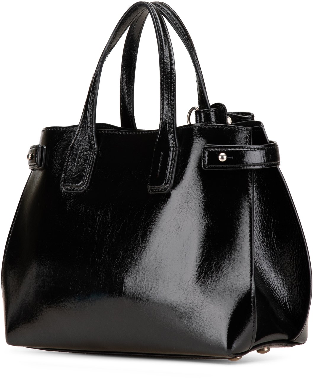 Burberry Small Soft Calfskin Banner Satchel Zwart