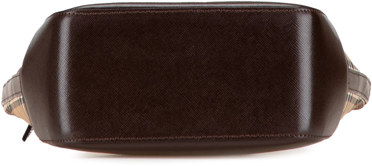 Burberry Haymarket Check Canvas Handbag Bruin