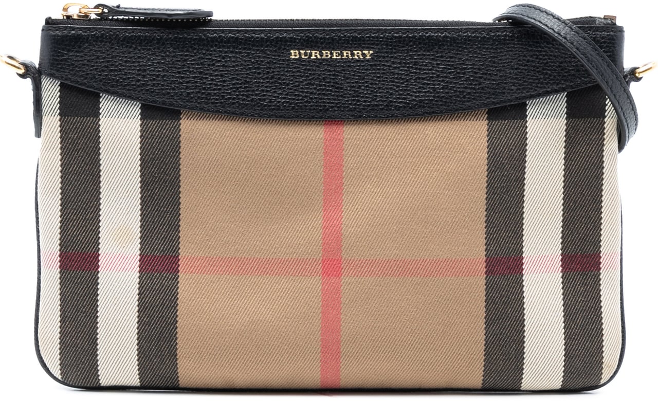 Burberry Mega Check Canvas Peyton Crossbody Bruin