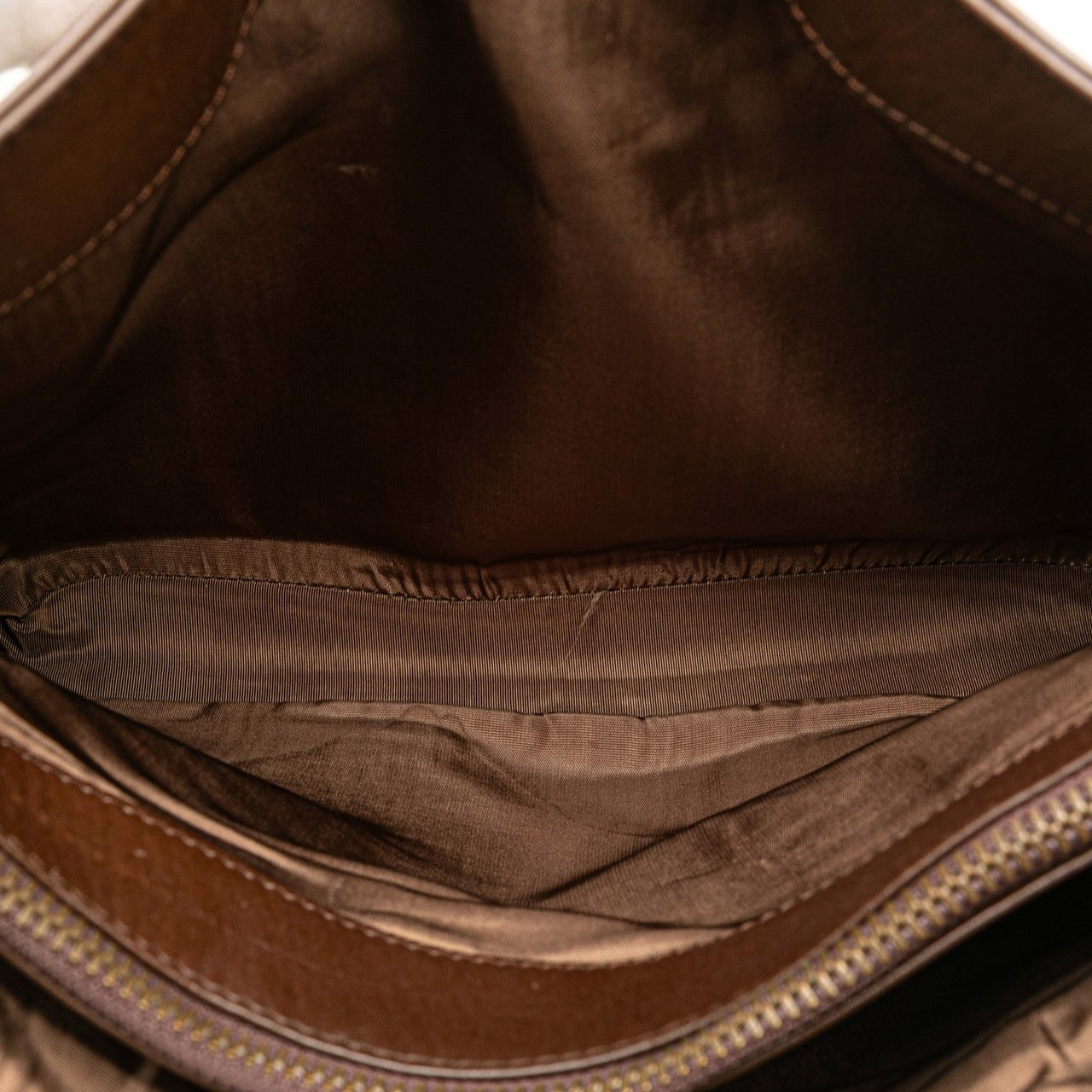 Burberry Haymarket Check Canvas Shoulder Bag Bruin