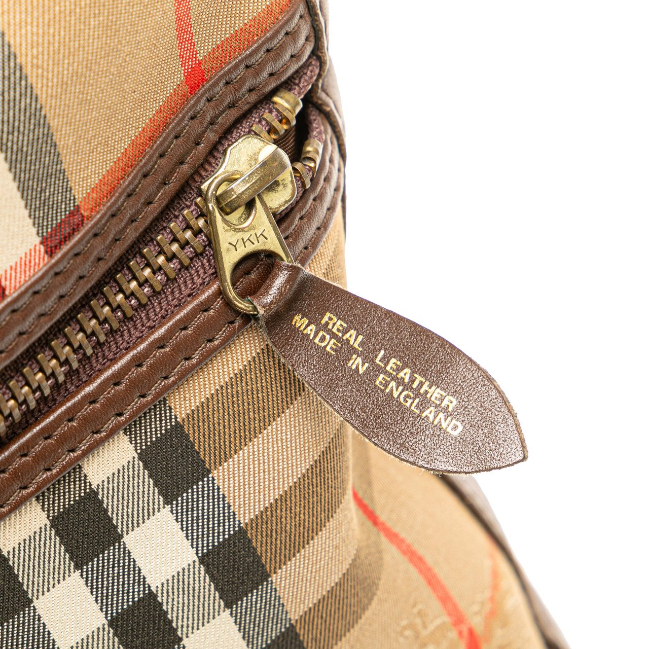 Burberry Haymarket Check Canvas Shoulder Bag Bruin