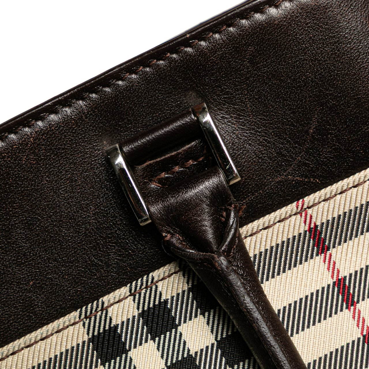 Burberry House Check Canvas Handbag Bruin