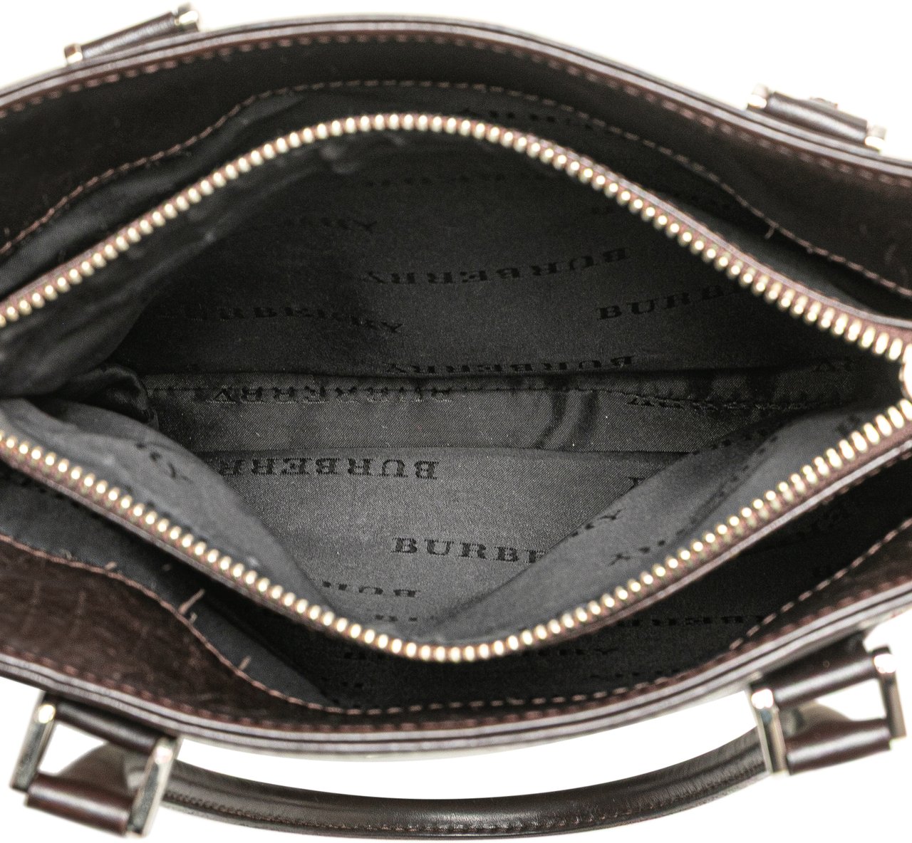 Burberry House Check Canvas Handbag Bruin