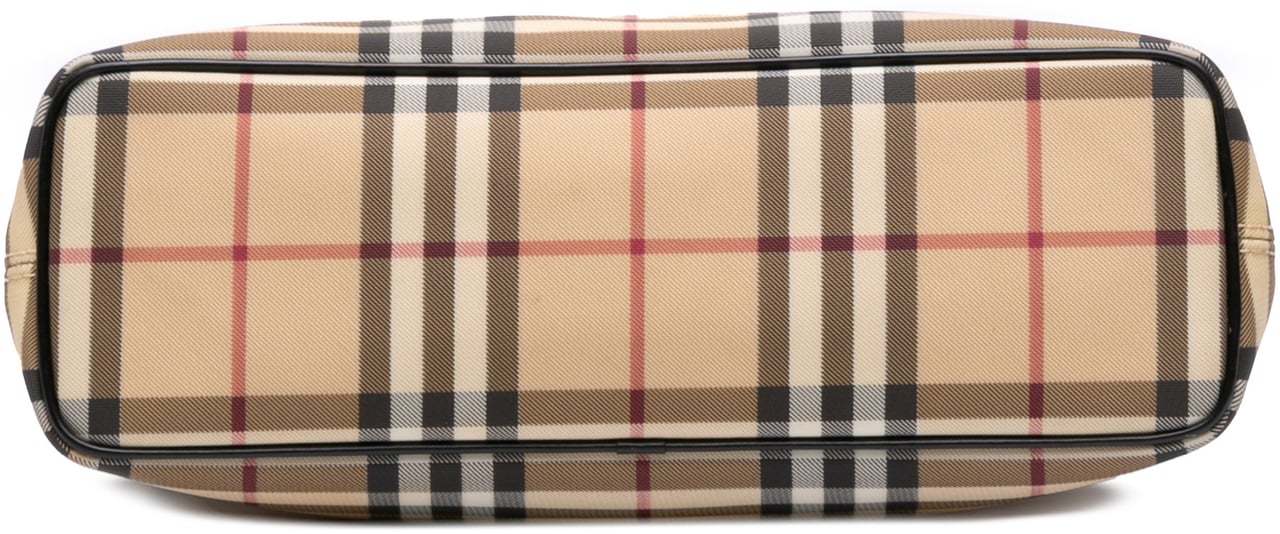 Burberry House Check Coated Canvas Tote Bruin