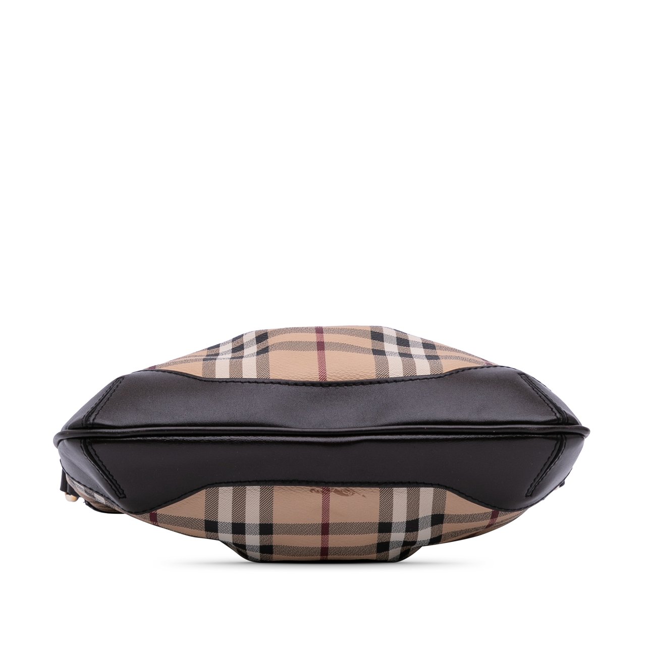 Burberry Medium Haymarket Check Coated Canvas Hartham Crossbody Bruin