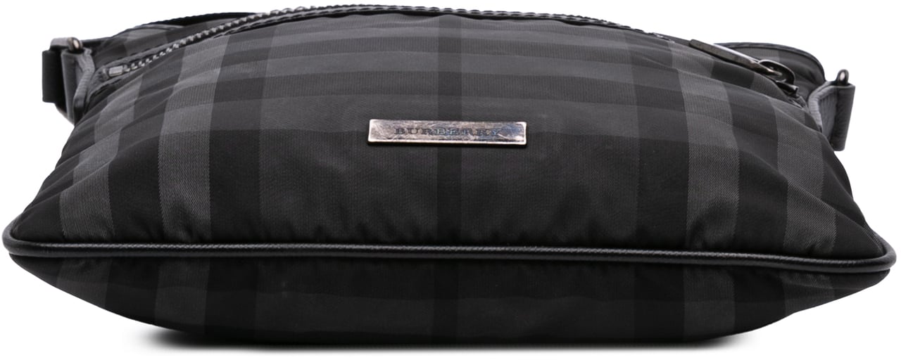 Burberry Smoke Check Canvas Crossbody Grijs