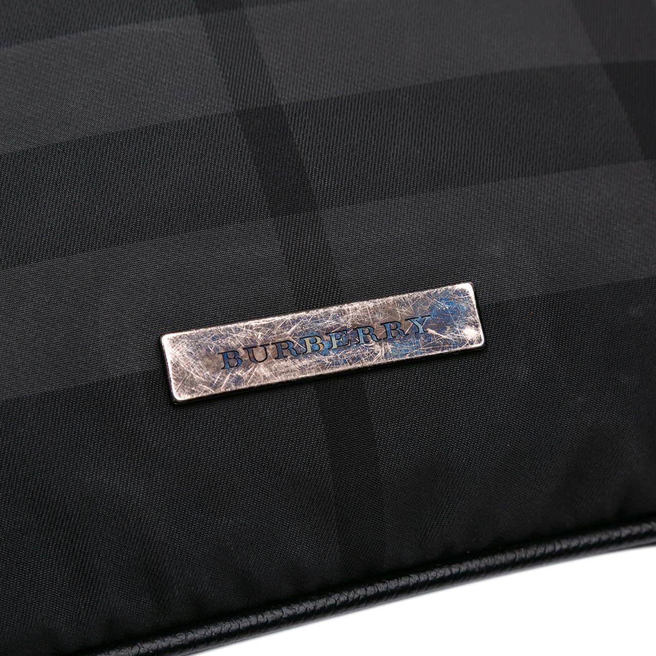 Burberry Smoke Check Canvas Crossbody Grijs