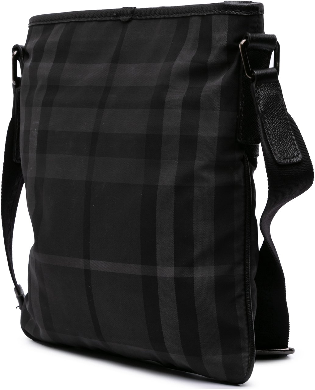 Burberry Smoke Check Canvas Crossbody Grijs
