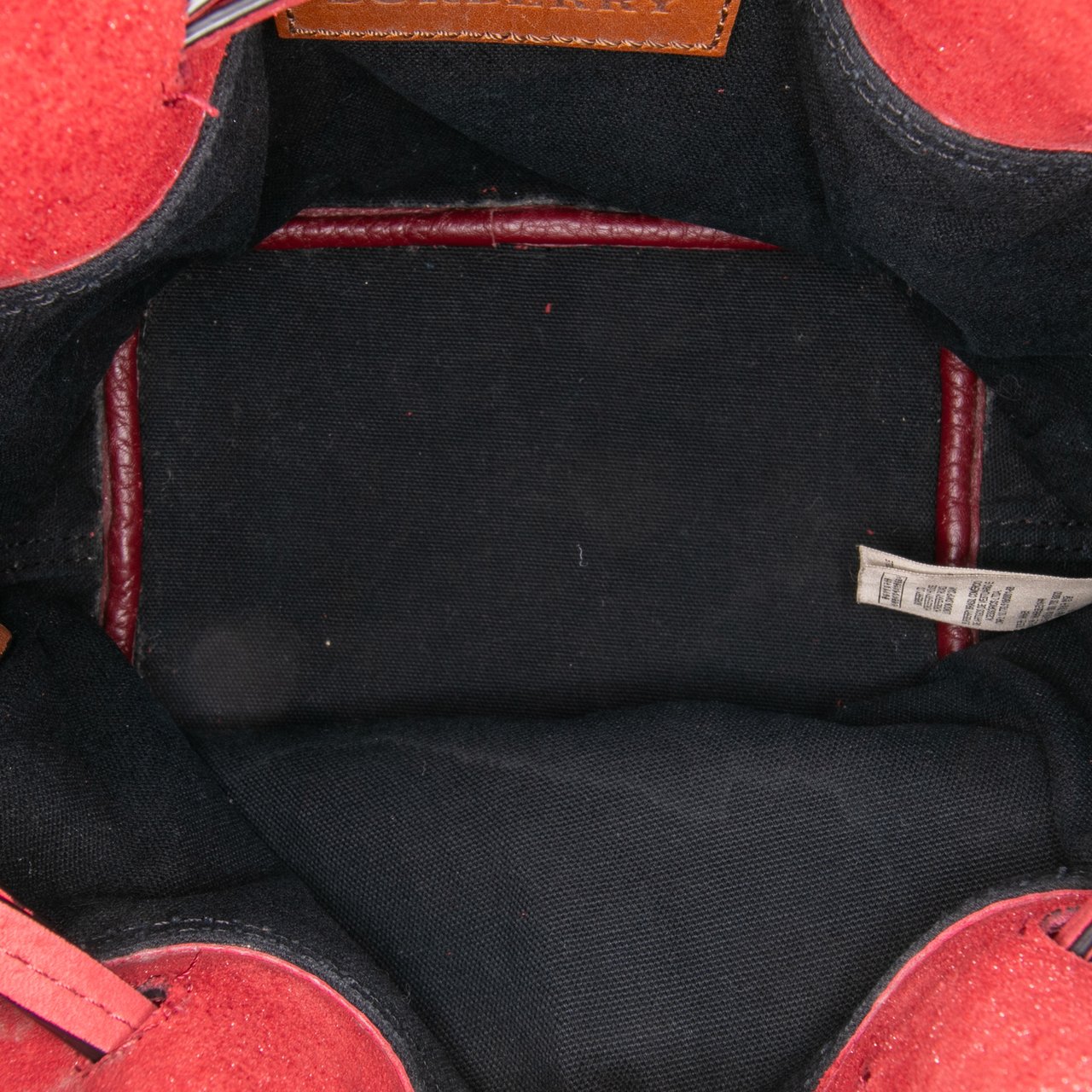 Burberry Small Mega Check Canvas and Suede Fringe Belgrove Bucket Bag Rood