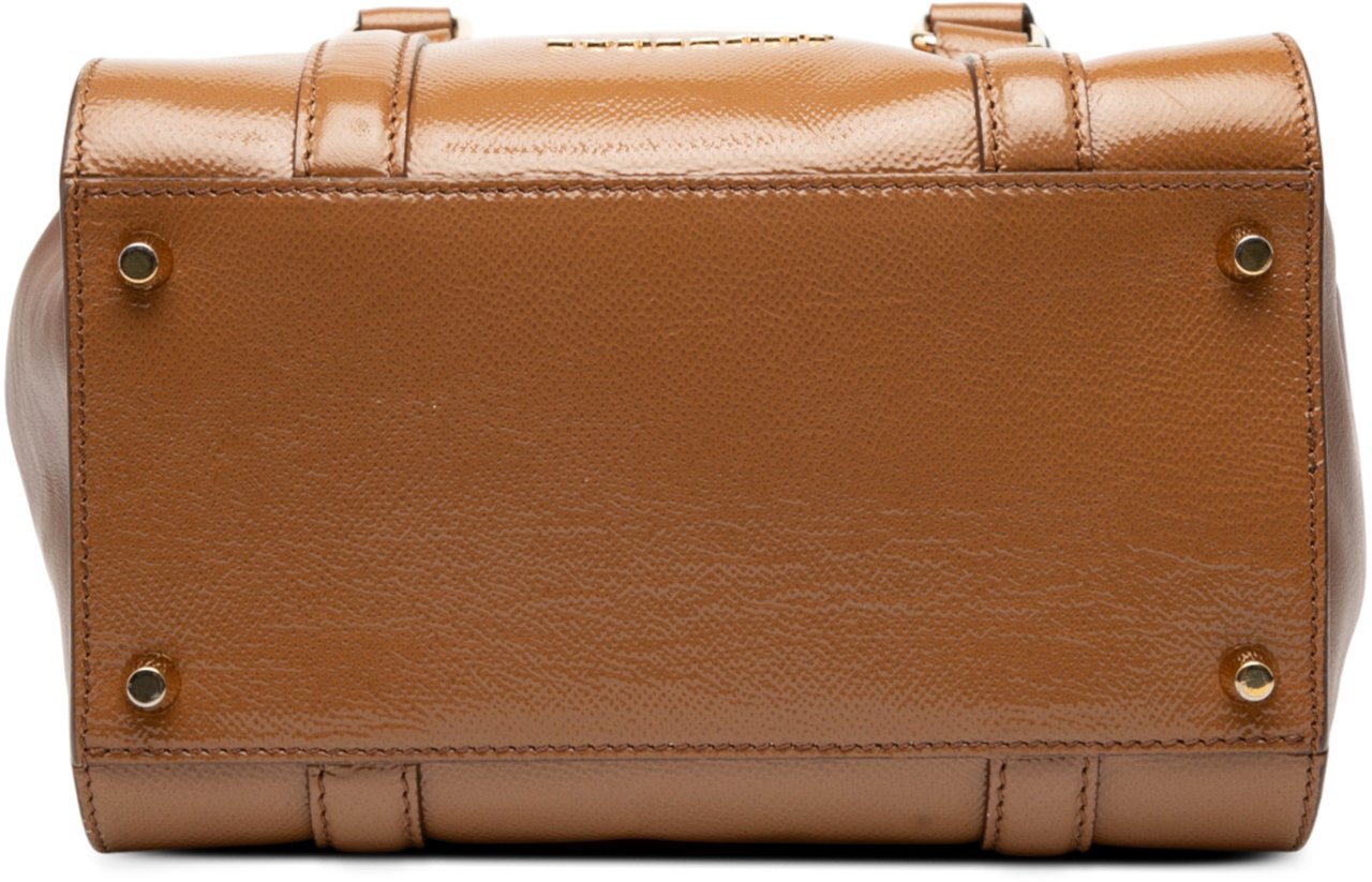 Burberry Small Leather Dinton Satchel Bruin