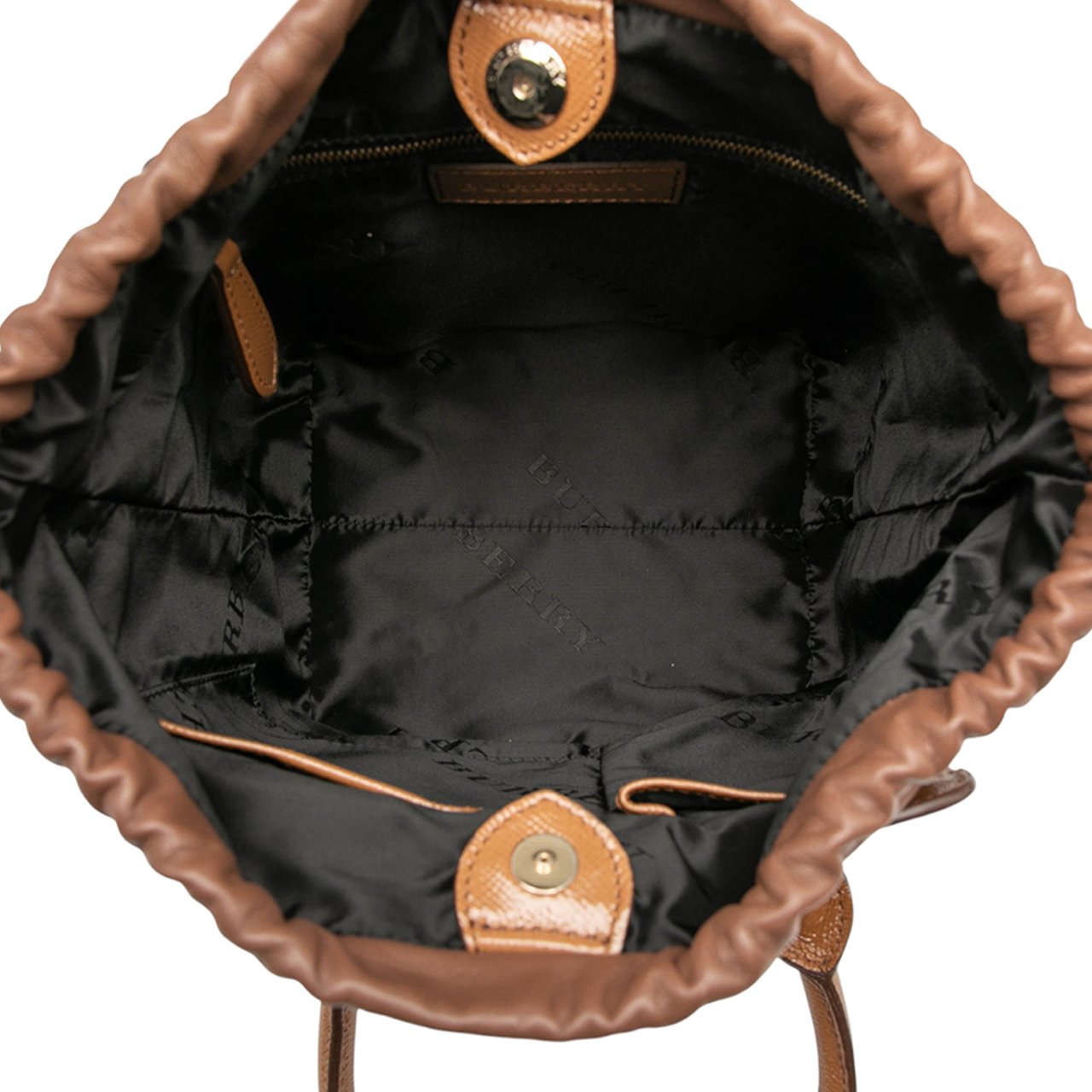 Burberry Small Leather Dinton Satchel Bruin