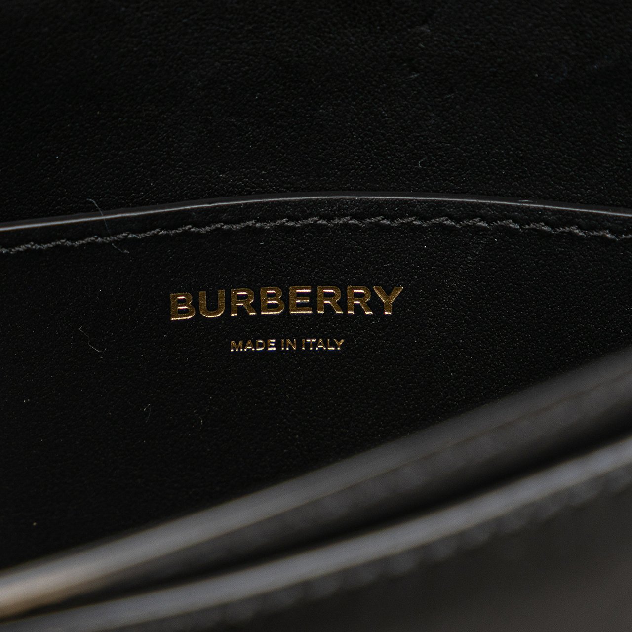 Burberry Mini Leather TB Crossbody Zwart