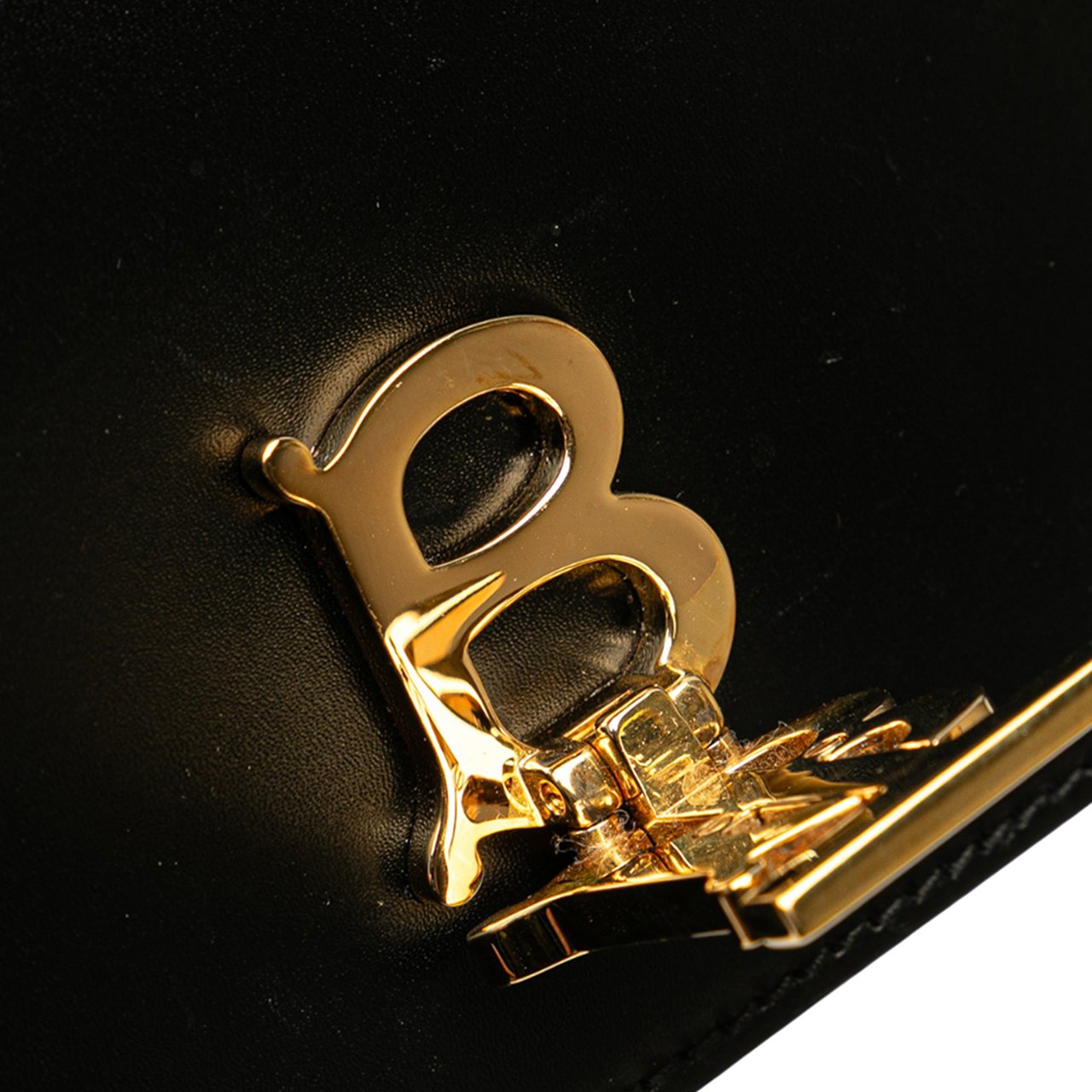 Burberry Mini Leather TB Crossbody Zwart