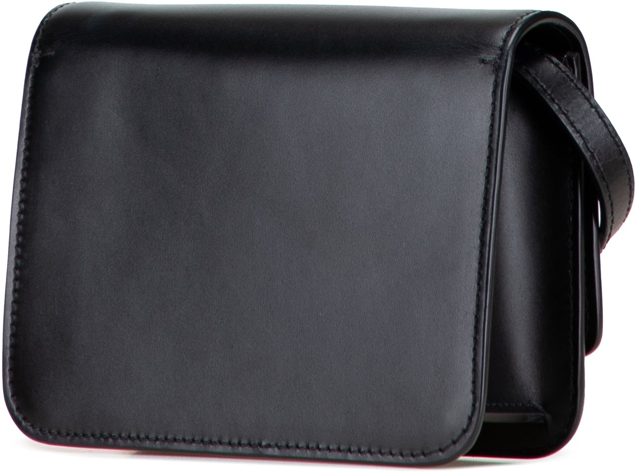 Burberry Mini Leather TB Crossbody Zwart