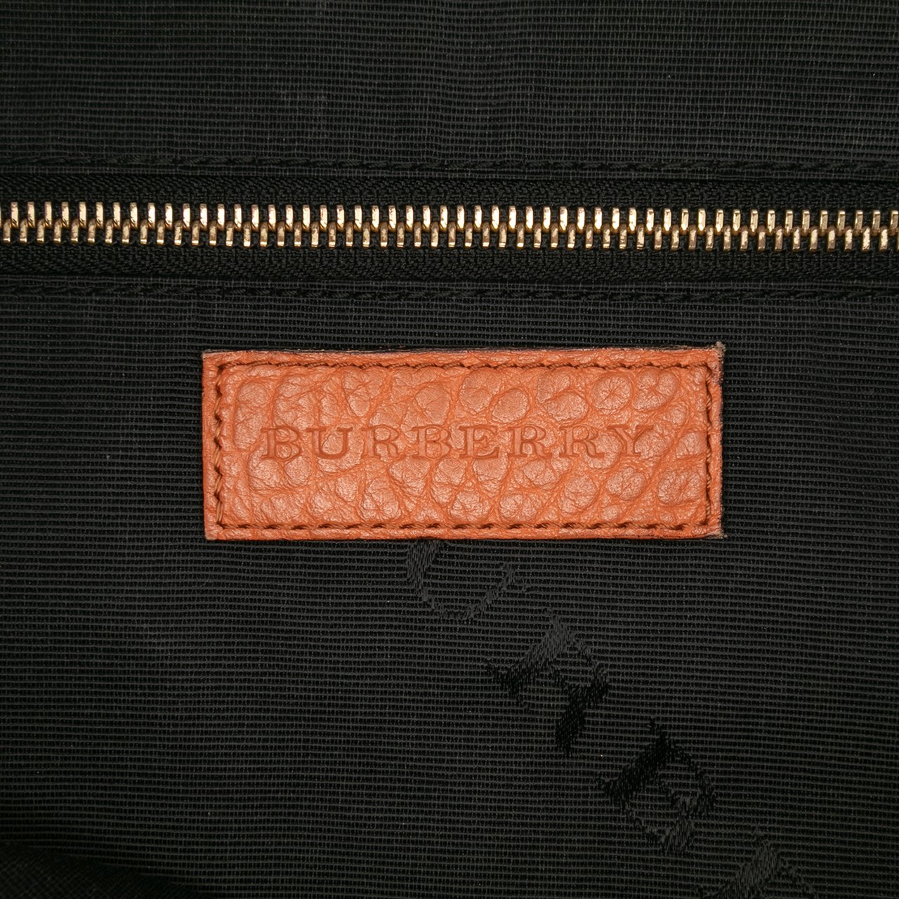 Burberry Small Heritage Grain Check Embossed Leather Orchard Bowling Bag Oranje