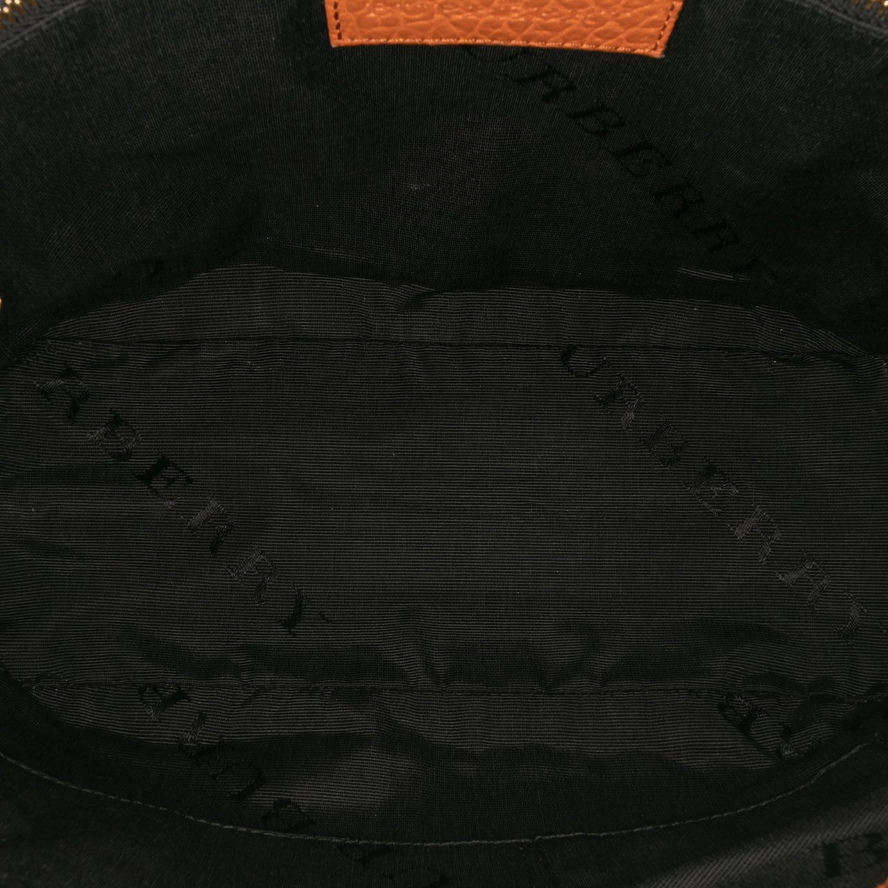 Burberry Small Heritage Grain Check Embossed Leather Orchard Bowling Bag Oranje