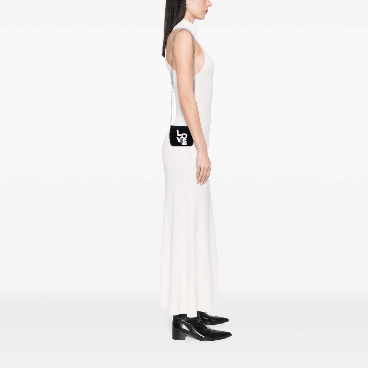 Burberry Mini Terry Cloth Lola Love Crossbody Zwart