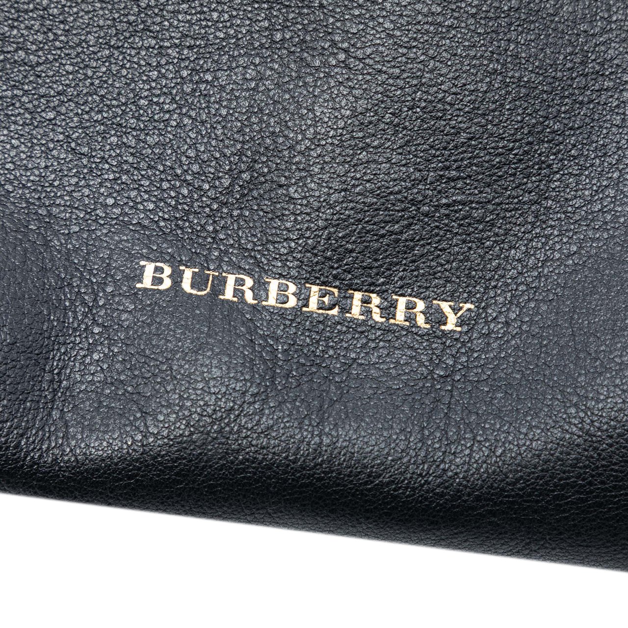 Burberry Medium Leather and House Check Banner Satchel Zwart