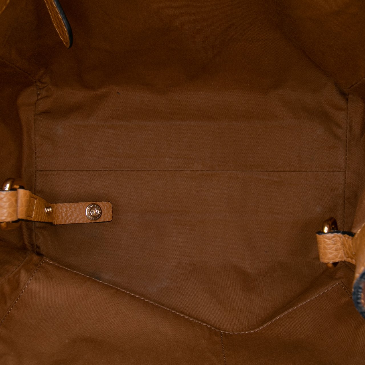 Burberry Small Leather Trimmed Haymarket Check Coated Canvas Canterbury Tote Bruin